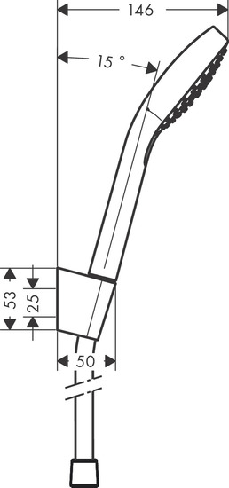 hansgrohe Käsisuihkusetti hansgrohe 26413400 croma select e
