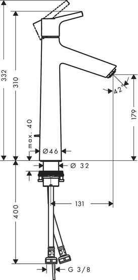 hansgrohe Pesuallashana hansgrohe 72031000 talis s 190 vpv