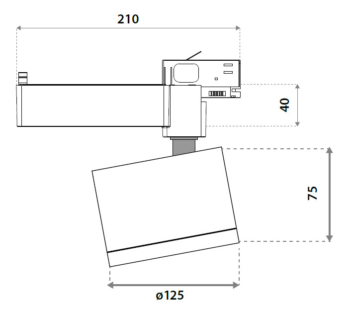 illuxtron Spotlight as 3f 4000k 3200lm non dim 18º