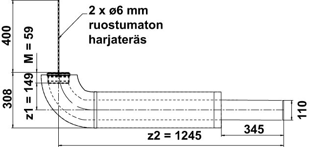 uponor Db pohjakulma decibel 110