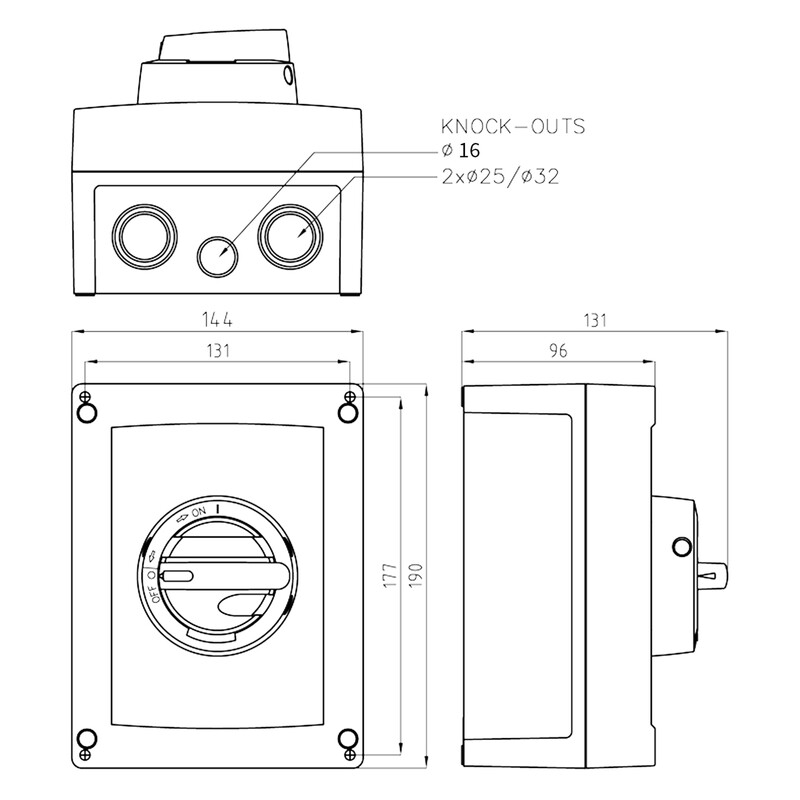 katko Safety switch kum 440 4x50a 400v 1v 22kw