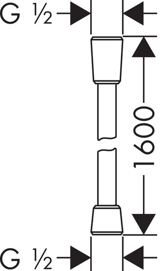 hansgrohe Duschslang hansgrohe 28168000 1,6m comfortflex