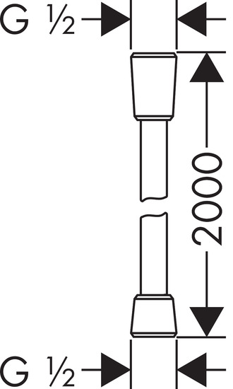 hansgrohe Duschslang hansgrohe 28169000 2,0m comfortflex