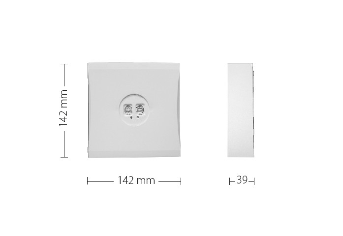 kamic Nödljusarmatur via led vit