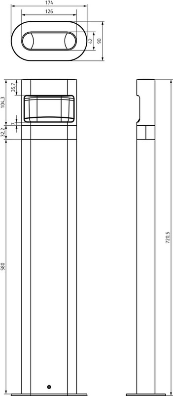 theben Sensorarmatur theleda d ip55 led 8.5w 3000k 760lm