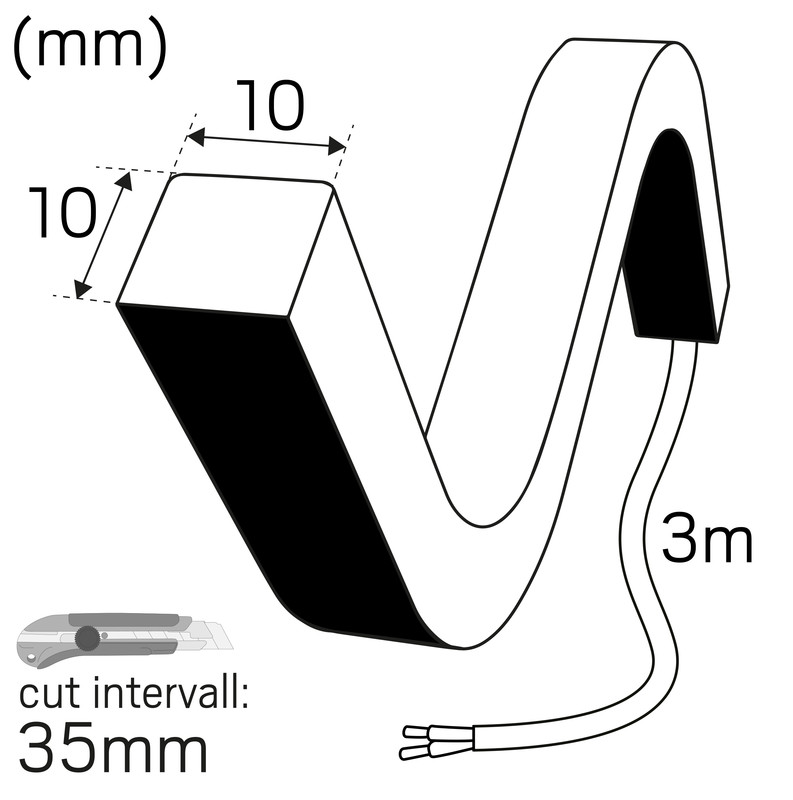 hide-a-lite Led-ljusslinga ledstrip 24v neonm ip67 4k /m