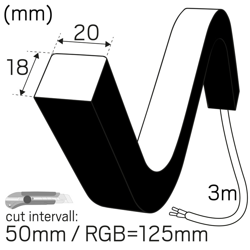 hide-a-lite Led strip ledstrip 24v neont ip67 rgb 5m