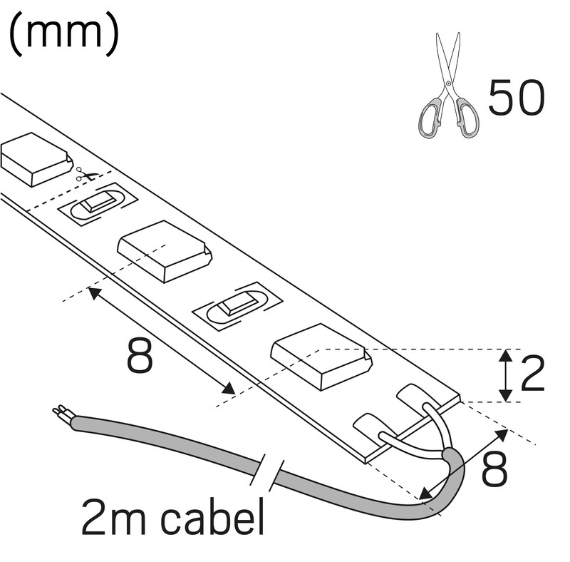 hide-a-lite Led strip ip20 24v 1070lm/m 3000k /m