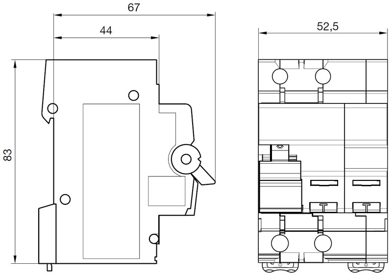 hager Arc fault detection device arf510d 1p+n b-10a/30ma 10ka q