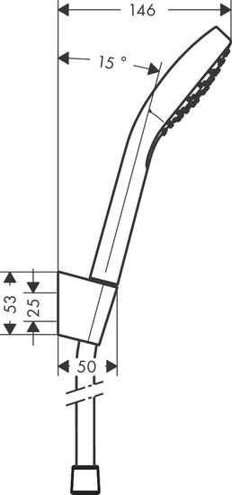 hansgrohe Käsisuihkusetti hansgrohe 26412400 croma select e