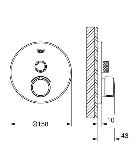 grohe Concealed tap grohe 29144000 smartcontrol