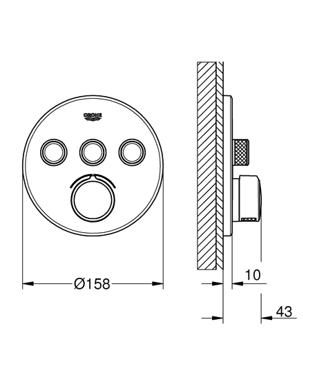 grohe Concealed tap grohe 29146000 smartcontrol