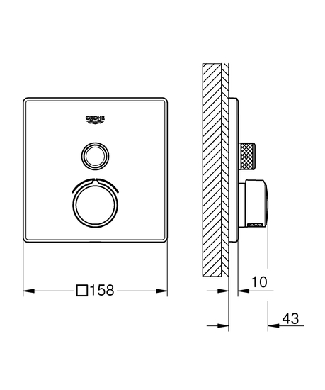 grohe Concealed tap grohe 29147000 smartcontrol