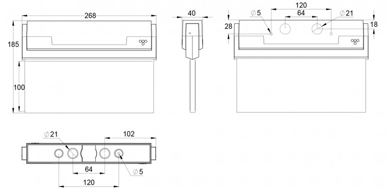 teknoware Opastevalaisin opas 80 bl y8053wmt109 230vac ip43 20m 1p