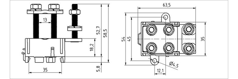 ouneva Haaroitusalusta ouneva cu 6-70/2,5-70mm2, 750v