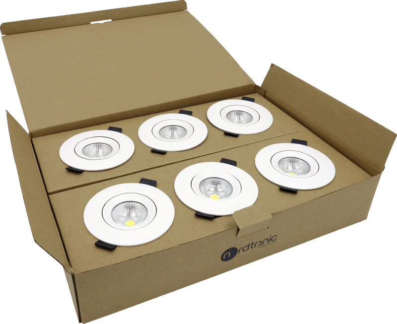 nordtronic Downlight velia ip44 cct 27/3/4k 40d 7w wh eco