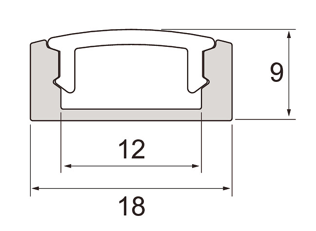 airam Mekaniska tillbehör slimline aluminium profil kit 2m pco