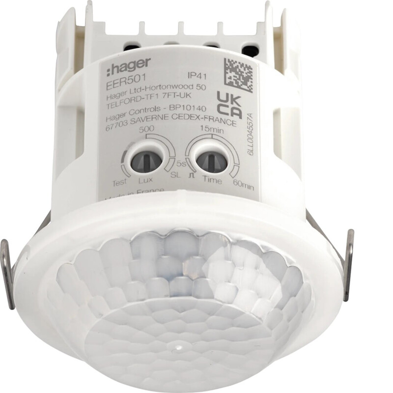 hager Occupancy/motion detector knx txd501 360d 4ch ip41 fm white