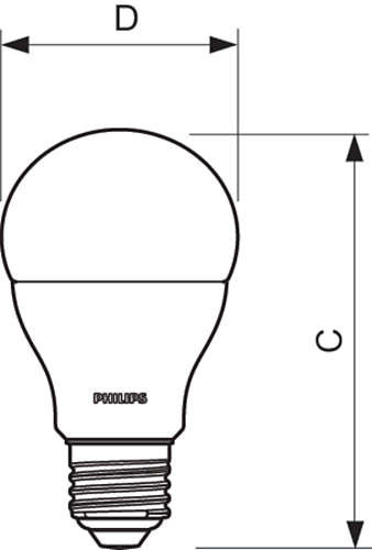 philips Led-lampa a60 nd 13-100w e27 865 1521lm