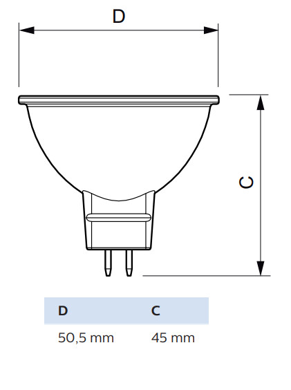 philips Led-spotlight gu5.3 840 660lm 50=7w mr16 36d
