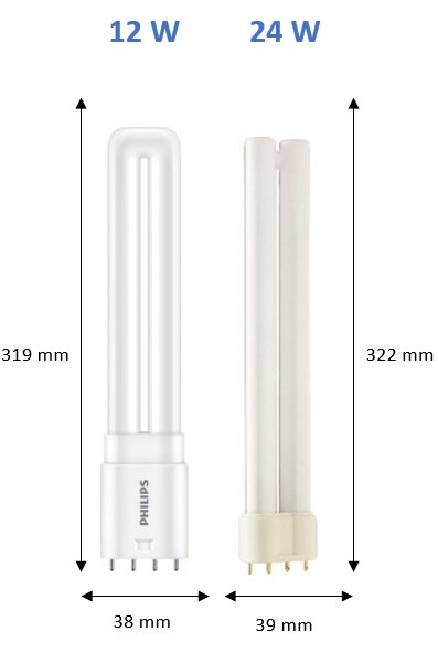 philips Led plug-in lamp 2g11 830 24=12w pll 4p em/230v