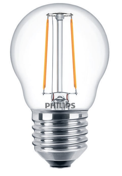 LED LUSTER E27 827 250LM 25W=2W P45 CL