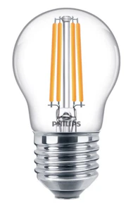 philips Led-klotlampa e27 827 806lm 60w=6.5w p45 cl