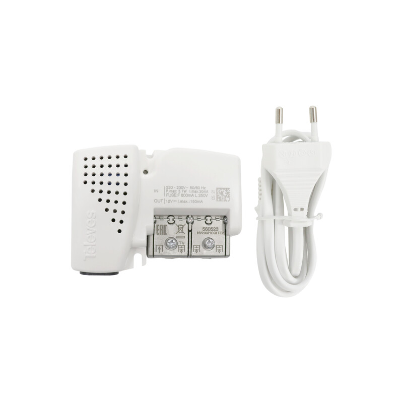 PIENTALOVAHVISTIN FINNSAT 2+TVout 10dB VHF 16dB UHF AGC
