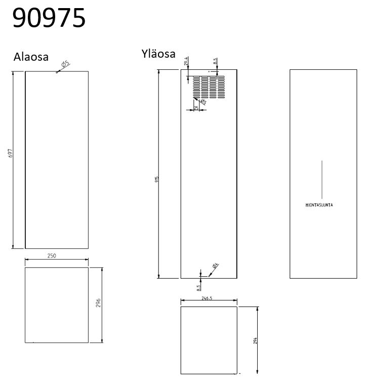savo Putkisarja savo ps-90 saareke 155cm rst