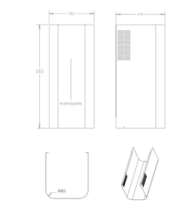 savo Duct extension savo ps-r45 155cm mattblack