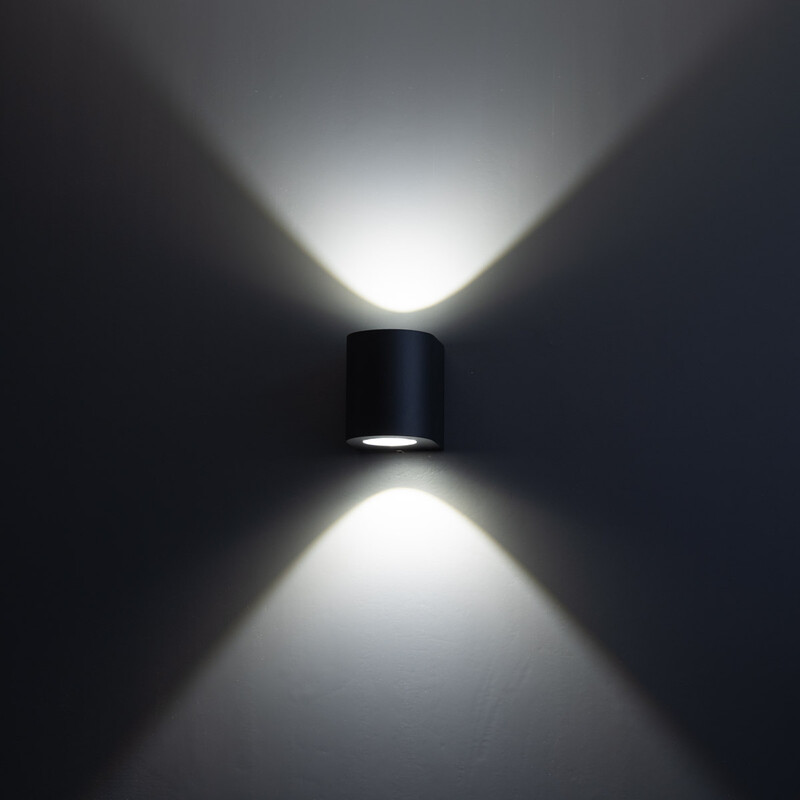 OUTDOORS WALL LUMINAIRE 2X5W LED BLACK 4000K