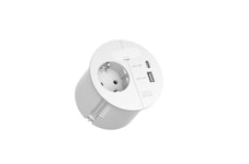 SOCKET OUTLET W USB LOOP IN CHARGE WHITE