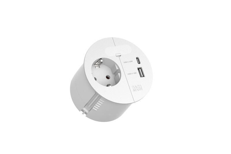 SOCKET OUTLET W USB LOOP IN CHARGE WHITE GST