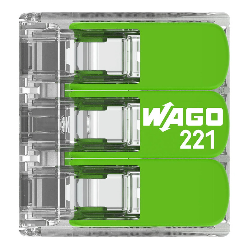 wago Compact splicing connector 221-423 green, 3-p, 0.2-4mm2