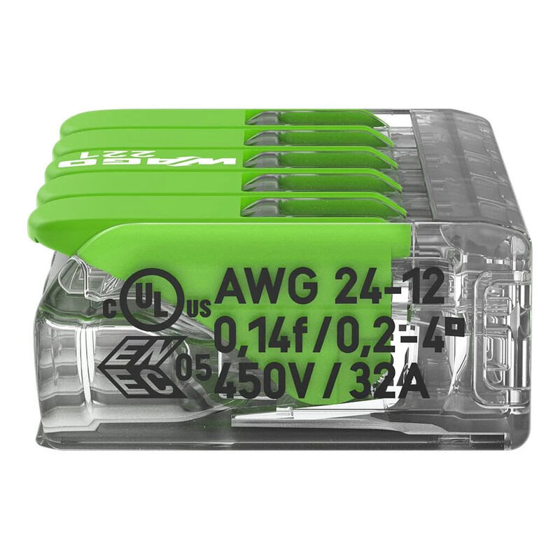 wago Compact splicing connector 221-425 green, 0.2-4mm2