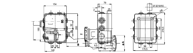 gewiss Junction box gw44007 (190x140x70) ip55 hf