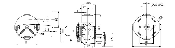 gewiss Kopplingslåda gw44051 (65x35) ip44