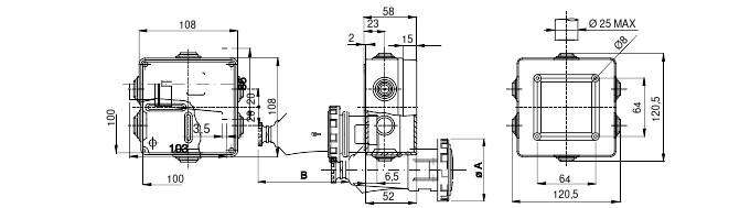 gewiss Asennuskotelo pc gw44054r (100x100x50) ip55