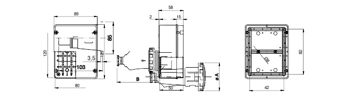 gewiss Asennuskotelo pc gw44275 (120x80x50) ip56