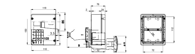 gewiss Kopplingslåda gw44276c (150x110x70) ip56