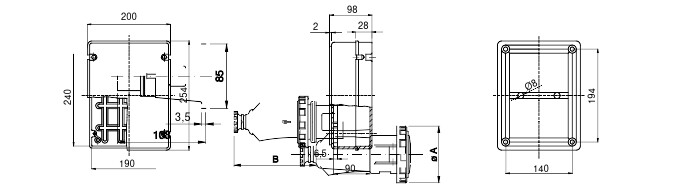 gewiss Junction box gw44278 (240x190x90) ip56