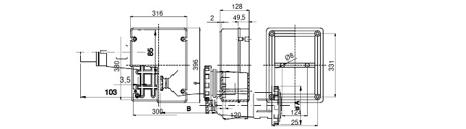gewiss Junction box gw44280 (380x300x120) ip56