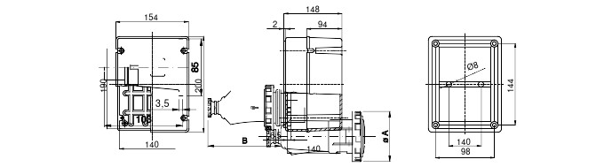 gewiss Junction box gw44437 (190x140x140) ip56 hf