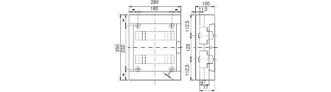 gewiss Modulkapsling ytmontage gw40067bs 24(12x2) m ip40