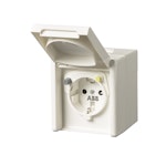 SAFETY SOCKET WITH RCD 1-GANG SRCD, 30MA, IP44
