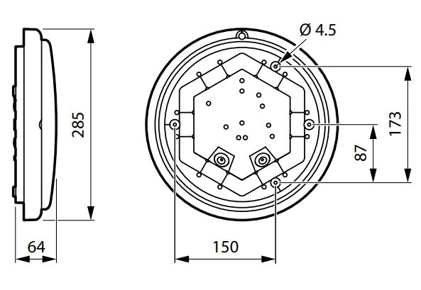 philips Ceiling/wall lumi ledinaire 1100/1700lm cct on/off wl070v