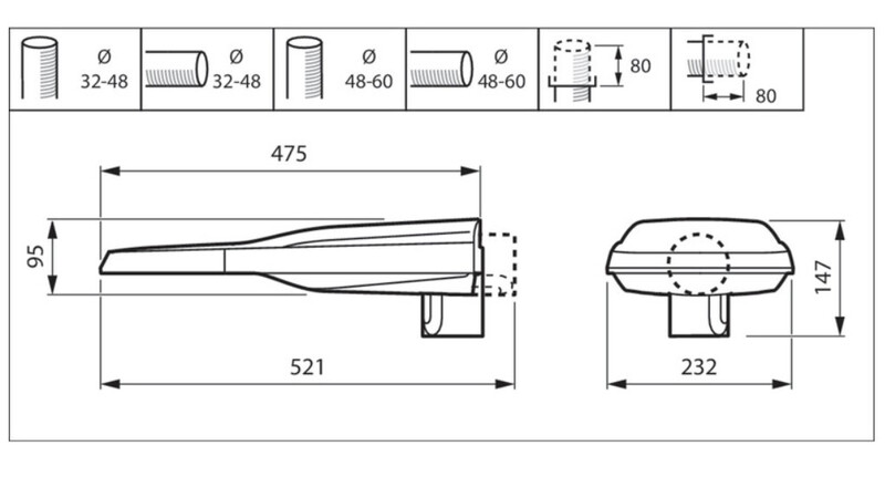 philips Katuvalaisin lumistreet bgp391 led64/740 dm12 clo srtb