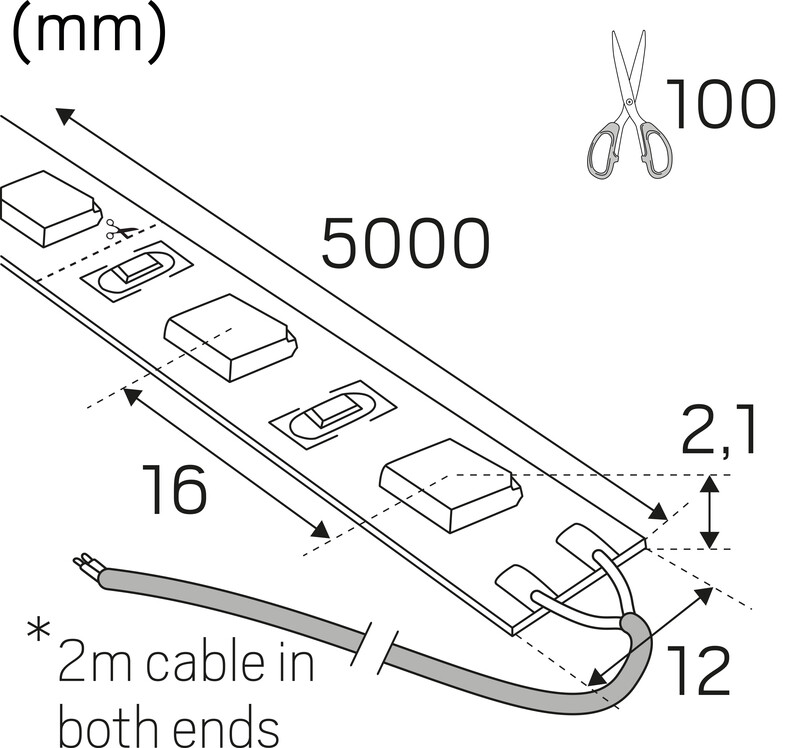 hide-a-lite Led-ljusslinga 24v rgbw ip20 780lm/m 17,6w/m rgbw 5m