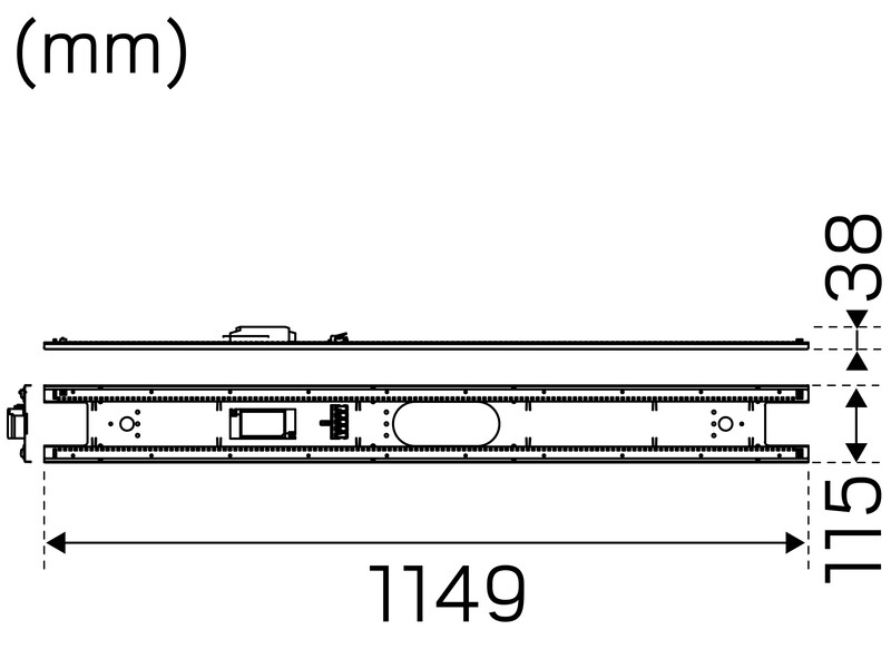 hide-a-lite Sähköinen lisätarvike reline ip20 5200lm 39w 3/4k 1200mm