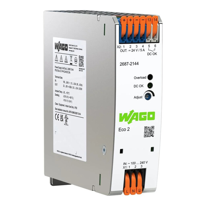 TEHOLÄHDE WAGO ECO 24 VDC 5 A, 1-VAIHE